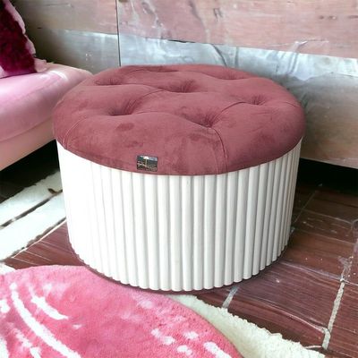 Banquette Handmade Tufted Solid Wood Pouffe Ottoman