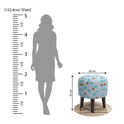 Harlequin Puffy Ottoman Stool For Living Room