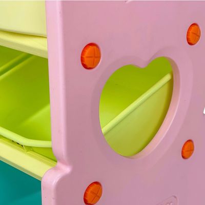 Children Deluxe Multi-Bin Toy Organizer with Storage Bins, Toys Storage Box for Girls, Kids Toy Box Storage - Pink2