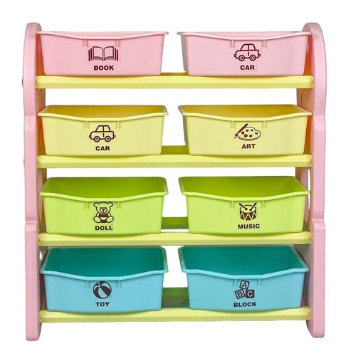 Children Deluxe Multi-Bin Toy Organizer with Storage Bins, Toys Storage Box for Girls, Kids Toy Box Storage - Pink2