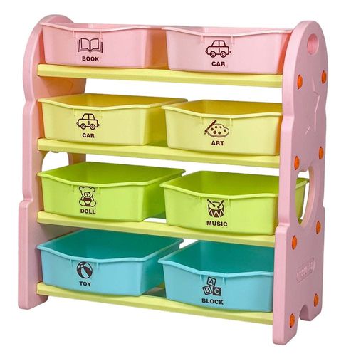 Children Deluxe Multi-Bin Toy Organizer with Storage Bins, Toys Storage Box for Girls, Kids Toy Box Storage - Pink2