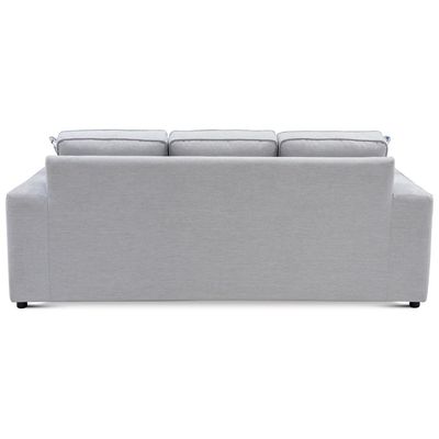 Penelope 3-Seater Fabric Sofa - Light Grey, Size 201W x 90D x 90H cm