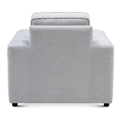 Penelope 1-Seater Fabric sofa- Light Grey, Size: 95W x 90D x 90H cm