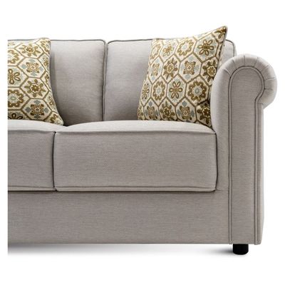 Zoey 2-Seater Fabric sofa - Dark Grey, Size: 148W x 90D x 90H cm