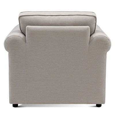 Zoey 1-seater Fabric sofa - Dark Beige, Size: 95W x 90D x 90H cm