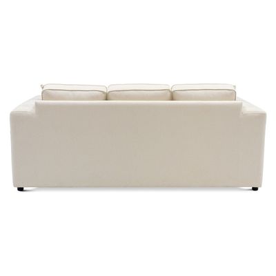 Hazel 3-Seater fabric sofa - Beige, Size: 201W x 90D x 90H cm