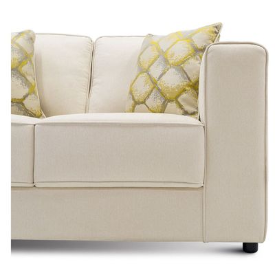 Hazel 2-Seater fabric sofa - Beige, Size: 148W x 90D x 90H cm