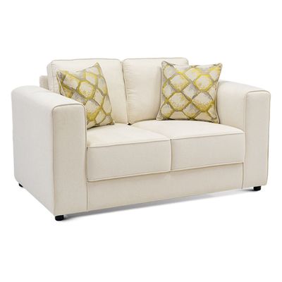 Hazel 2-Seater fabric sofa - Beige, Size: 148W x 90D x 90H cm