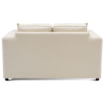 Hazel 2-Seater fabric sofa - Beige, Size: 148W x 90D x 90H cm