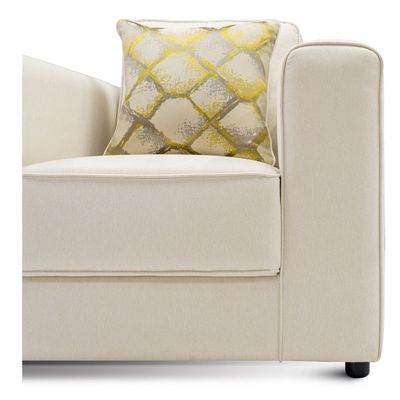 Hazel 1-Seater fabric sofa - Beige, Size: 95W x 90D x 90H cm