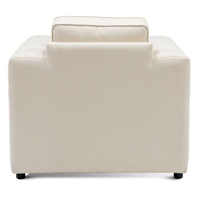 Hazel 1-Seater fabric sofa - Beige, Size: 95W x 90D x 90H cm