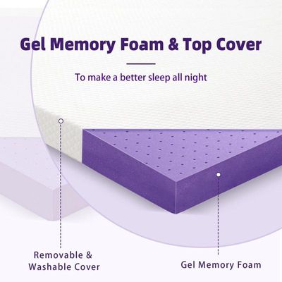 Sulsha Aloe Vera Premium Luxurious Memory Mattress Topper with Premium Memory Foam (90X190X6) 