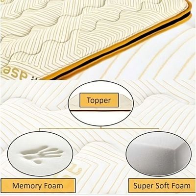Sulsha Virase Premium Luxurious Memory Mattress Topper with Premium Memory Foam (150X190X6) 