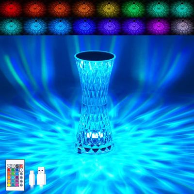 16 RGB Color Changing Crystal Light with 6 Level Brightness Adjustment