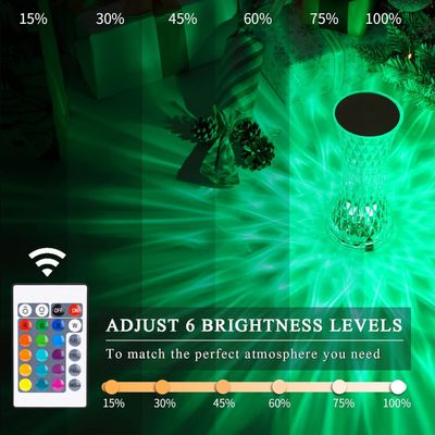 16 RGB Color Changing Crystal Light with 6 Level Brightness Adjustment