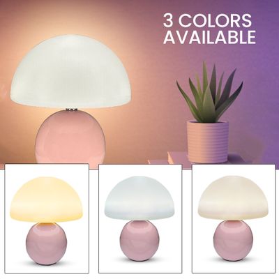 French Cream Wind Table Lamp Premium Bedroom Bedside Lamp - Mushroom Style 1