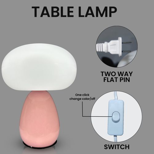 French Cream Wind Table Lamp Premium Bedroom Bedside Lamp - Mushroom Style 2