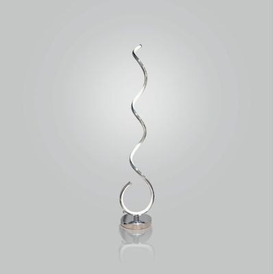 Modern Twisted Floor Lamp Silver - Stepless Dimmable