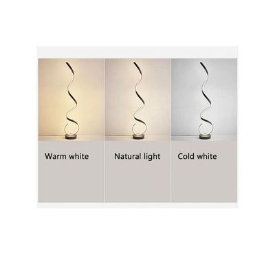 Modern Twisted Floor Lamp Silver - Stepless Dimmable