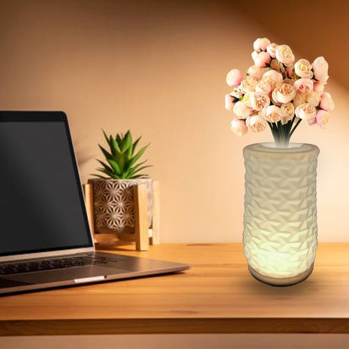 Illuminated Table Vase - 2 in 1 Table Lamp - Flower Vase cum Table Lamp - Crystal Design