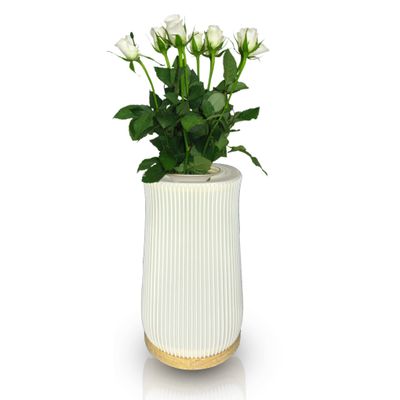 Illuminated Table Vase - 2 in 1 Table Lamp - Flower Vase cum Table Lamp - Line Design