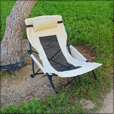 YATAI Patio Lounge Low Height Chair with Arm Rest for Reading with cusion Garden Chair Outdoor Reclining Chair Recliner with Adjustable Headrest Support for Camping Picnic Swimming Pool Beach