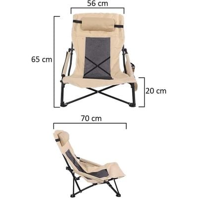 YATAI Patio Lounge Low Height Chair with Arm Rest for Reading with cusion Garden Chair Outdoor Reclining Chair Recliner with Adjustable Headrest Support for Camping Picnic Swimming Pool Beach