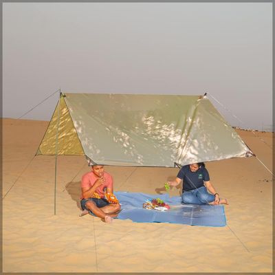 Yatai Camping Tarp for Beach, Multifunctional Waterproof Rain Fly Tent Tarp 400 x 290 cm, Big Anti-UV Lightweight Camping Shelter Large Outdoor Sunshade