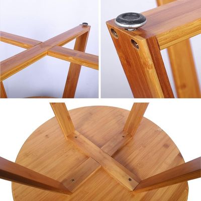 YATAI Round Wooden Coffee Table - Industrial Style Cocktail Table, Durable Wooden Frame, Living Room Table, Bedroom Table