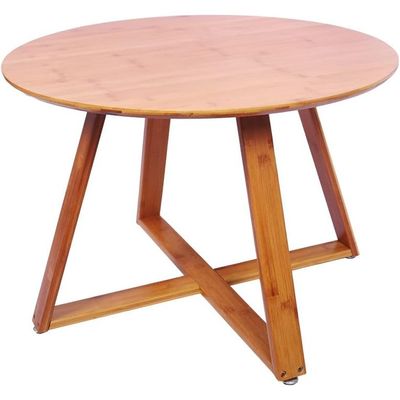 YATAI Round Wooden Coffee Table - Industrial Style Cocktail Table, Durable Wooden Frame, Living Room Table, Bedroom Table