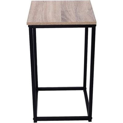 YATAI Square Wooden Nightstand End table with Metal frame Corner Coffee Table – Wood Center Table Night Stand Beside Bed Table – End table For Bedroom Living Room Furniture - Office Table (Large)