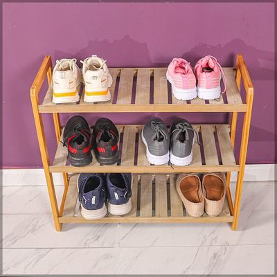 YATAI Wooden Shoe Bench, 3-Tier Stackable Shoe Shelf, Installation-Free Shoe Rack, Portable and Durable Shoe Organizer, Space Saving Shoe Stand for Closet, Entryway, Hallway, House & Office Furniture