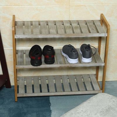 YATAI Wooden Shoe Bench, 3-Tier Stackable Shoe Shelf, Installation-Free Shoe Rack, Portable and Durable Shoe Organizer, Space Saving Shoe Stand for Closet, Entryway, Hallway, House & Office Furniture