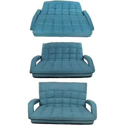 Buy YATAI Sofa Lounger Bed with Armrests and A Pillow Foldable 2 Seater Majilis Lazy Couch Sofa Adjustable Backrest Fully Assembled Sofa for Multipurpose BLUE Online Danube Home UAE