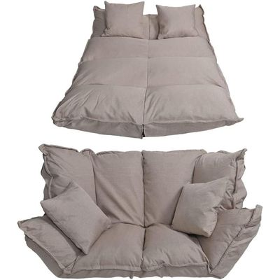 Floor Mattress, Folding Roll Up Futon Mattress, Lounger Mattress with Anti-Slip Bottom, Multipurpose Dormitory Sleeping Mattress, Ultra Soft Futon Sleeping Pad for Twin, Adults, Kids (gray)