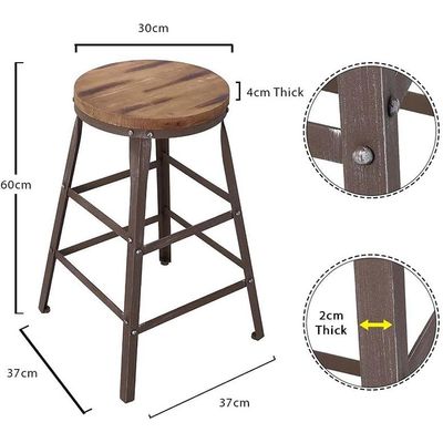 YATAI Wooden Bar Stool - Dining Room Chair For Kitchen – Counter Bar With Footrest - Tall Kitchen Barstool Chairs – Bar Chair For Breakfast Dining Stool High Chair For Kitchen Stool For Dressing Table