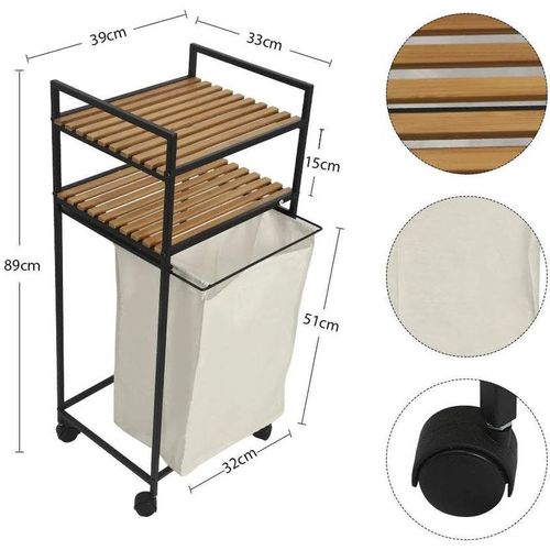 YATAI Rolling Storage Cart Fabric Storage Basket With Wheels & Adjustable Feet Kitchen Storage Trolley Cart - Fruits Vegetable Storage Rack Organizer Bathroom Accessories Rack – Toilet Organizer Shelf