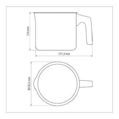 Tramontina Paris 12cm 1.2L Red Aluminum Multipurpose Boiler with Interior and Exterior Starflon Max Red PFOA Free Nonstick Coating