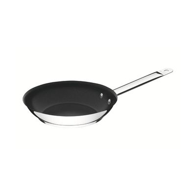 Tramontina Professional 26cm 2L Stainless Steel Shallow Frying Pan with Tri-ply Bottom and Interior PFOA Free Nonstick Coating