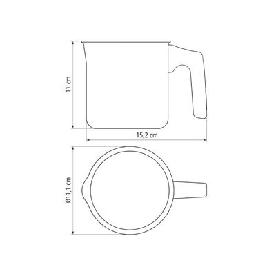 Tramontina Paris Texture 10cm 0.8L Graphite Aluminum Multipurpose Boiler with Interior and Exterior Starflon Max Lead PFOA Free Nonstick Coating