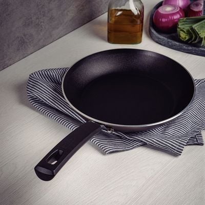 Tramontina Sicilia 24cm 1.2L Hazelnut Aluminum Frying Pan with Interior and Exterior Starflon Excellent PFOA Free Nonstick Coating