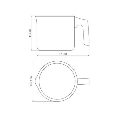 Tramontina Paris Texture 12cm 1.2L Graphite Aluminum Multipurpose Boiler with Interior and Exterior Starflon Max Lead PFOA Free Nonstick Coating