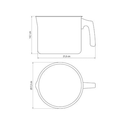 Tramontina Paris Texture 16cm 2.7L Graphite Aluminum Multipurpose Boiler with Interior and Exterior Starflon Max Lead PFOA Free Nonstick Coating