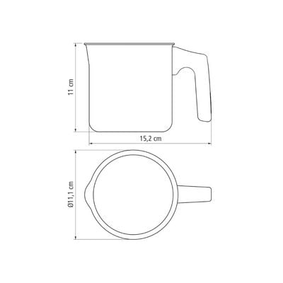 Tramontina Paris Texture 10cm 0.8L Red Aluminum Multipurpose Boiler with Interior and Exterior Starflon Max Lead PFOA Free Nonstick Coating