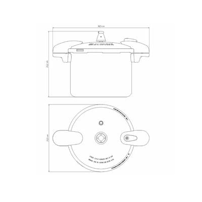 Tramontina Valencia 24cm 8L Polished Aluminum Pressure Cooker