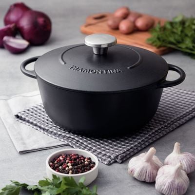 Tramontina Trento 24cm 4L Black Enameled Cast Iron Dutch Oven