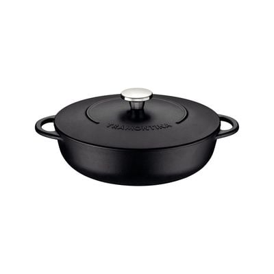 Tramontina Trento 28cm 4.1L Black Enameled Cast Iron Casserole