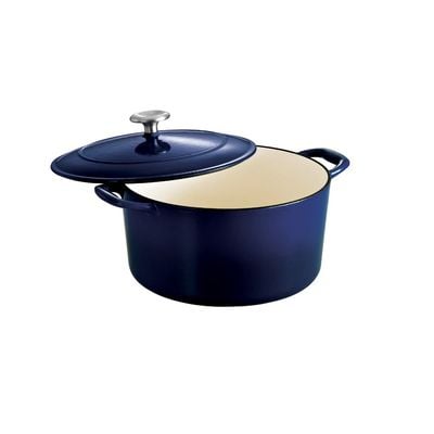 Tramontina Series 1000 6.5 Qt Cobalt Enameled Cast Iron Covered Round Dutch Oven