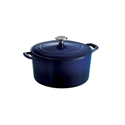 Tramontina Series 1000 6.5 Qt Cobalt Enameled Cast Iron Covered Round Dutch Oven