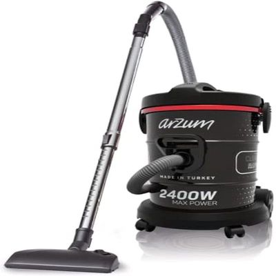 Arzum AR4106 Drum Vacuum Cleaner 2400 Watts, 21 liter,Black